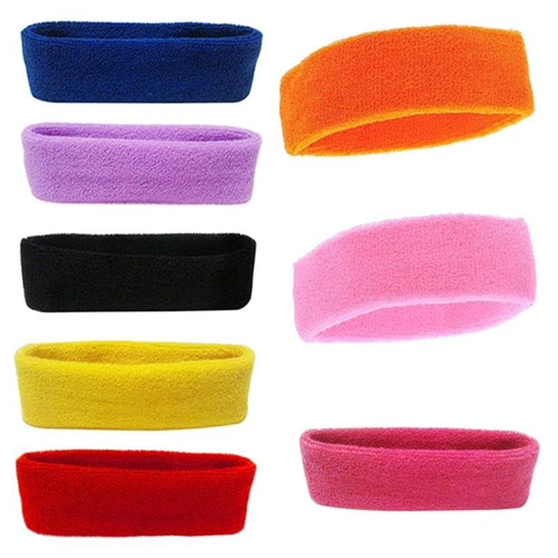 1Pc Women/Men Cotton Sweatband Headband Sport Yoga Gym Running Stretch Hair Head Band Cycling Wide Head Prevent Sweat Band