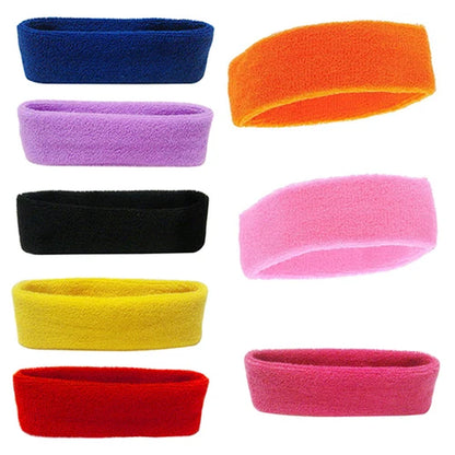 1Pc Women/Men Cotton Sweatband Headband Sport Yoga Gym Running Stretch Hair Head Band Cycling Wide Head Prevent Sweat Band